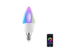 Lancoon Bombilla LED Bombilla 5W E12 Bombilla inteligente RGBCW 16 millones de bombillas de cambio de color 2,4G WiFi Smart Life Tuya compatible con Alexa y Google Home