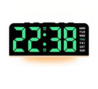 Lancoon Digital Pequeño Reloj Despertador con Alarma Dual Temperatura Luz de Estado de Ánimo 4 Niveles de Ajuste de Brillo Fecha Semana 12/24 Horas Snooze Fácil de Usar para Hogar Dormitorio Oficina