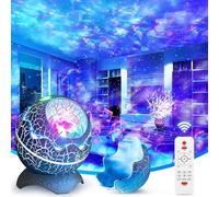 Lancoon Huevo Dinosaurio Proyector Estrellas USB Música Ruido Blanco Luz Galáctica Control Remoto Decoración Habitación Infantil