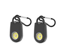 Lancoon Llavero Alarma Personal 2 Paquete con luz Estroboscópica 125dB Alarma de Seguridad de Emergencia para Mujeres Niños Ancianos Hombres Dispositivo de Alerta de Seguridad Portátil Negro