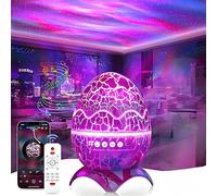 Lancoon Proyector Estrellas Forma Huevo Dinosaurio USB Música Efecto Ondas Modo Sueño Ruido Blanco Luz Galáctica Control Remoto