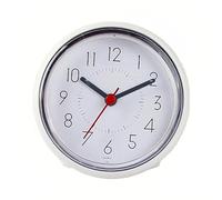 Lancoon Reloj de Ducha a Prueba de Agua, Resistente a la Humedad y la Niebla, decoración de Pared silencioso, Colgante con 3 ventosas y 2 pies, Pilas para baño Cocina Dormitorio