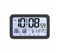 Lancoon Reloj Despertador Táctil con Luz de Fondo, Muestra Temperatura y Humedad Fecha y Día, Snooze 2 Juegos de Alarma, Colgado o de Pie para Dormitorio Sala de Estar Despacho