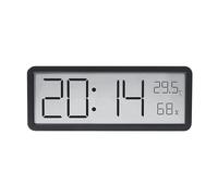 Lancoon Reloj Electrónico de Pared con Pantalla LCD Temperatura Humedad Fecha 12/24 Horas Soporte de Sobremesa Agujero para Colgar Fácil de Leer Muestra para Casa Salón Dormitorio Oficina