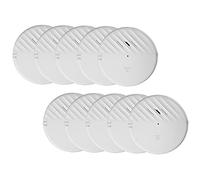 Lancoon Sensor de Alarma vibratorio de Puerta Blanco 10 Paquetes 125dB Detector antirrobo de Rotura de Vidrio Delgado Fuerte con sensibilidad Ajustable para Seguridad en el hogar
