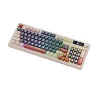 Lancoon Teclado Inalámbrico para Juegos con Modo Dual 96 Teclas Luz Colorida Accesos Directos Multimedia Botón de Volumen Indicador de Nivel de Batería Larga Duración para Ordenador Portátil PC