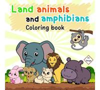 Land animal and amphibians: Coloring book all 50 desige