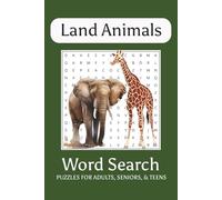 Land Animal Word Search Puzzle Book: Word Searches with Easy to Read Print about Land Animals, Birds, Reptiles, and More | 6x9 inches, 110 pages | 50+ ... Gift for Vacations, Holidays, and Free Times