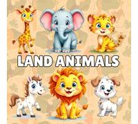 LAND ANIMALS: Colouring book for kids and adults