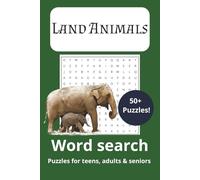 Land Animals Word Search Puzzle Book: Word Searches with Easy to Read Print about Land Animals, Mammals , Dogs and More | 6X9 Inches, 110 Pages | 50+ ... Gifts for Vacation, Holidays and Free Timers