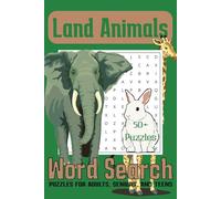 Land Animals Word Search Puzzle Book: Word Searches with Easy to Read Print about Land Animals, their Habitats and More | 6x9 inches, 110 pages | 50+ ... Gift for Vacations, Holidays and Free Times