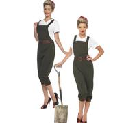 Land Girl Traje Mujer Guerra Mundial 2 Histórico Disfraz GB 8-26