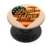 Land i Love Liberty ruge en Cada Raya PopSockets PopGrip Adhesivo