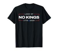 Land of No Kings 1776 2026 Resistencia Americana Simple Camiseta