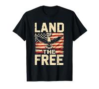 Land of The Free American Patriotic Eagle Men Women Camiseta