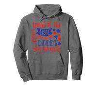 Land of The Free Because My Daddy Is Brave USA 4 de Julio Sudadera con Capucha