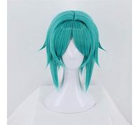 Land of the Lustrous Phosphophyllite Blue Green Peluca corta Cosplay Traje Houseki no Kuni Pelo resistente al calor Hombres Mujeres Pelucas P-532