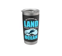 Land Please Throw Back Into The Ocean Scuba Dive Diving Vaso térmico de acero inoxidable de doble pared
