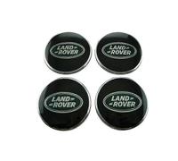 Land rover black & green center hub alloy wheel caps 63mm set of 4 pcs