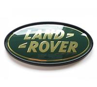 Land Rover DAH100680 Badge Rear Land Rover gold on green