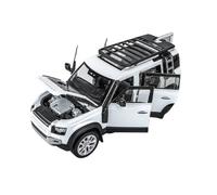 Land Rover Defender SUV Todoterreno de aleación de Zinc, Modelo de Coche a Escala 1:18, simulación de fundición a presión, Sonido y luz, Juguete de colección(White)
