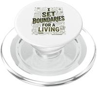 Land Surveyor Establece Límites Línea Topografía Propiedad PopSockets PopGrip para MagSafe