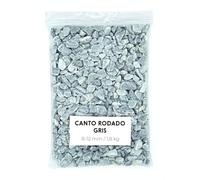 Landare Canto Rodado Gris Nevada 1,8kg - Piedras Decorativas - Piedras Decorativas para Jarrones - Piedras Acuario y Peceras - Piedras para Macetas - Piedras Jardin Exterior (8-12 mm)