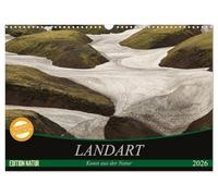 Landart - Kunst aus der Natur (Wandkalender 2026 DIN A3 quer), CALVENDO Monatskalender: Land oder Nature Art ist Kunst aus, von, in und mit der Natur, die Ihren Ursprung in Amerika hat.