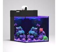 LANDEN EzCube 45P Premium AIO - Kit de acuario marino sin montura con filtro trasero, skimmer de proteínas y filtro de rodillo, tanque de cubo de agua salada de 14.5 galones para configuración de