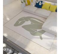 LANDERSION 90x120cm Alfombras abstractas Modernas para Dormitorio alfombras Pelo bajo y Fina Gran para salón Alfombra Lavable Antideslizante y Resistente a Manchas para Esterilla de Yoga de Oficina