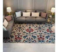 LANDERSION Alfombras clásicas Vintage 120x150cm Alfombra orientales de diseño Floral Tradicional Que no mudan y Son fáciles de cuidar para Zonas de Mucho tránsito en el salón y Dormitorio