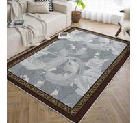 LANDERSION Alfombras Hoja acanto 180x300cm Alfombra Blanda y Antideslizante para Dormitorio Granja Alfombra botánica Tropical para salón Felpudo bajo