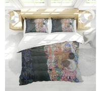 LANDERSION Funda edredón con Estampado Obras clásicas Set Cubierta para colchas Pintura al óleo Famosa Funda edredón Estilo Retro para sábanas Dormitorio con 4 ataduras en Las Esquinas 220x240cm