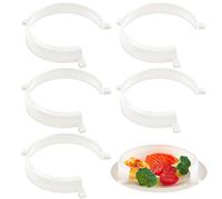 Landical 6 protectores de platos para comer a prueba de derrames, equipo adaptativo con una sola mano para ancianos, discapacitados, parkinson, recoger alimentos, se adapta a la mayoría de platos de 9