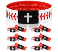 Landical Paquete de 6 pulseras de sóftbol y béisbol con versículo bíblico con tecnología NFC para mujeres y hombres, regalos religiosos cristianos, pulseras de las Escrituras para leer con teléfono