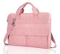 LANDICI Funda de transporte para portátil de 15 15.6 pulgadas para mujer, funda impermeable para computadora con correa de hombro para MacBook Pro 15/16, HP ASUS Acer Lenovo Notebook, rosa