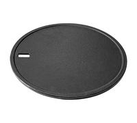 LANDMANN Modulus - Plancha de hierro fundido esmaltado, apta para el sistema de parrilla Modulus, doble cara, ideal para asar y hornear pequeños alimentos a la parrilla, huevos fritos [diámetro 30,5