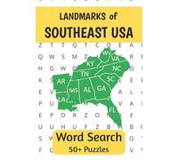 Landmarks of Southeast USA Word Search Puzzle Book: Word Searches with Easy to Read Print about Southeastern Landmarks, Cities, States and More/ 6 x 9 ... Vacations, Holidays, Education and Relaxation