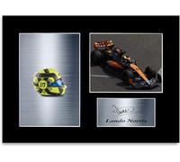 Lando Norris Mclaren F1 Driver 2023 - Soporte para pantalla de fotos firmado para casco de coche A4