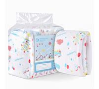 Landofgenie Pañales para adultos con estampado para incontinencia, ropa interior grande para la noche, pañales de regresión de edad con pestañas, 10 piezas (grande 36 a 46 pulgadas)