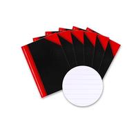 Landre 100302825 China - Cuaderno (DIN A6, a rayas, 60 g/m2, papel fino sin celulosa, 12 unidades, 96 páginas), color rojo y negro