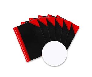 Landre 100302832 China - Libreta (DIN A5, 60 g/m², papel fino, 96 hojas, 6 unidades), color negro y rojo