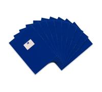 Landre 100420065 - Lote de fundas para cuaderno (DIN A4, PVC, aspecto de rafia, 10 unidades), color azul