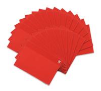 Landre 100420074 - Lote de fundas para cuaderno (DIN A4, flexible, 25 unidades), color rojo transparente
