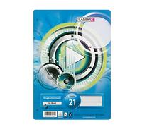 Landré Archivador de anillas A4, a rayas, 50 hojas de papel de 70 g/m², esquinas redondas, perforadas