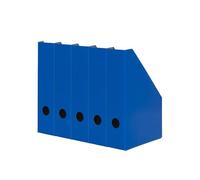 LANDRE Archivador de pie (A4, cartón resistente, 7 cm de ancho, 5 unidades), color azul