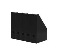 Landre Archivador de pie (A4, cartón resistente, 7 cm de ancho, 5 unidades), color negro
