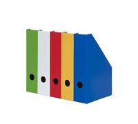 LANDRE Archivador de pie A4 de cartón resistente, 7 cm de ancho, 5 colores, 5 unidades