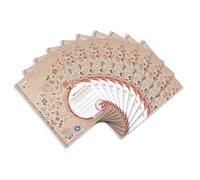 Landré Cuaderno de reciclaje A4, cuadriculado, 80 hojas, línea 28, rojo, 10 unidades, 400146724