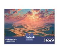 Landscape at Sunset_with 1000 Stück Premium-Karton Puzzle Desert Landscape at Golden Hour Lebendige Bilder Familienspiel Puzzles Für Erwachsene Und Kinder 38x26cm/1000pcs